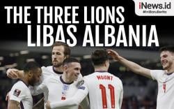 Infografis Timnas Inggris Libas Albania