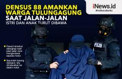 Infografis Densus 88 Amankan Warga Tulungagung, Istri dan Anak Turut Dibawa