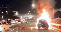 Mobil Terbakar di Tol Pancoran