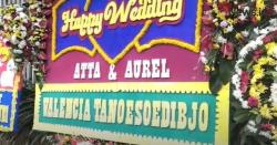 Video Karangan Bunga dari Presiden Jokowi hingga Valencia Tanoesoedibjo Hiasi Gedung Akad Nikah Atta-Aurel