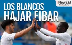Infografis Real Madrid Sukses Gusur Barcelona usai Hajar Eibar