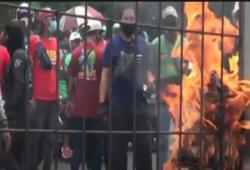 Video Aksi Unjuk Rasa Pengemudi Ojek Online di Surabaya