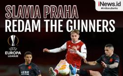 Infografis Slavia Praha Berhasil Tahan Imbang Arsenal 1-1