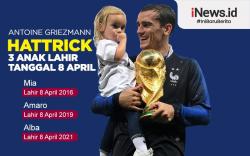 Infografis 3 Anak Antoine Griezmann Kompak Lahir Tanggal 8 April