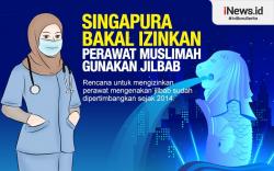 Infografis Singapura Bakal Izinkan Perawat Muslimah Kenakan Jilbab