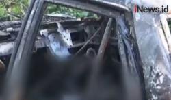 Video Jasad Pria Ditemukan dalam Mobil Terbakar di Maros Sulsel