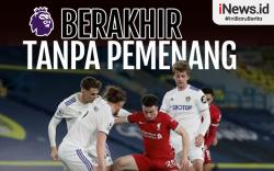 Infografis Liverpool Gagal Menang di Kadang Leeds United