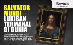Infografis Salvator Mundi, Lukisan Termahal di Dunia Milik Pangeran Arab Saudi