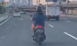 Viral Emak-Emak Bermotor Masuk Tol, Polisi: Bisa Sanksi Pidana 2 Bulan Penjara