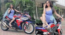Gaya Seksi Tisya Erni Tunggangi Moge, Bantah Penyebab Keretakan Rumah Tangga Sule dan Nathalie 