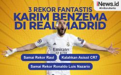 Infografis 3 Rekor Fantastis Diukir Benzema saat Lawan Cadiz