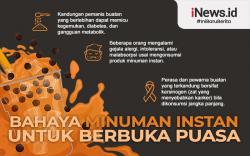 Infografis Bahaya Mengonsumsi Minuman Instan saat Berbuka