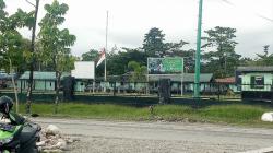 Markas Yonif Dijaga Ketat jelang Upacara Pelepasan Jenazah Kabinda Brigjen TNI Putu Danny