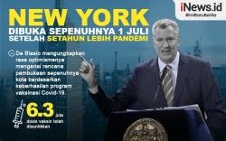 Infografis New York Akan Dibuka Lagi 1 Juli usai Setahun Lebih Pandemi Covid