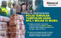 Infografis Polisi Temukan Tumpukan Uang Rp2,1 Miliar di Mobil