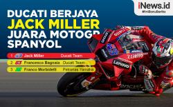 Infografis Ducati Berjaya di MotoGP Spanyol 2021