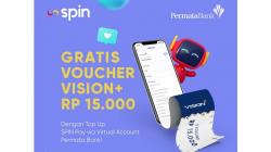 Top Up SPIN Pay Dapat Gratis Voucher Vision+ Rp15.000, Begini Caranya!