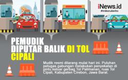 Infografis Pemudik Diputar Balik di Tol Cipali