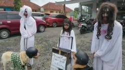 Geger!! Ada Kuntilanak dan Pocong di Pos Penyekatan Pemudik di Ciamis
