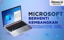 Infografis Microsoft Setop Kembangkan Windows 10x