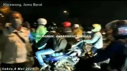 Viral Video Ratusan Pemudik Bobol Penyekatan di Karawang<