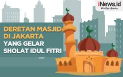 Infografis Deretan Masjid di Jakarta yang Gelar Sholat Idul Fitri
