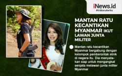 Infografis Ratu Kecantikan Myanmar Ikut Lawan Junta Militer