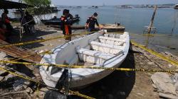 Penampakan Perahu yang Tenggelam saat Bawa Wisatawan di Waduk Kedung Ombo