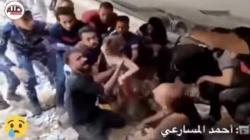 Ajaib, Rumah Hancur Lebur Terkena Bom Israel, Bocah Perempuan Palestina Selamat