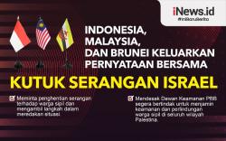 Infografis Pernyataan Bersama RI, Malaysia dan Brunei Kutuk Serangan Israel