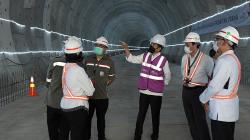 Presiden Jokowi Tinjau Pembangunan Tunnel Kereta Cepat Jakarta-Bandung