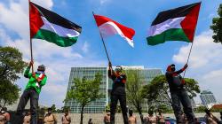 Aksi Solidaritas untuk Palestina, Buruh Datangi Kedutaan Besar AS