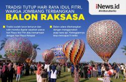Infografis Tradisi Tutup Perayaan Idul Fitri, Warga Jombang Terbangkan Balon Raksasa