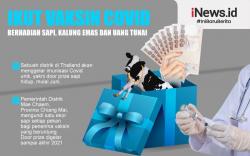 Infografis Vaksinasi Covid Berhadiah Uang Tunai, Kalung Emas, hingga Sapi!