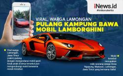 Infografis Viral, Warga Lamongan Pulang Kampung Bawa Mobil Lamborghini