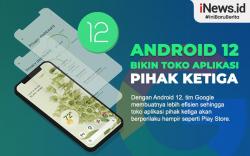 Infografis Android 12 Buka Toko Aplikasi Pihak Ketiga