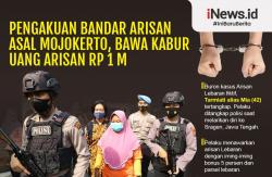 Infografis Pengakuan Bandar Arisan Asal Mojokerto Bawa Kabur Uang Arisan Rp1 Miliar