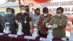 Polres Bangka Musnahkan Barbuk 1 Kg Sabu Senilai Rp2 Miliar
