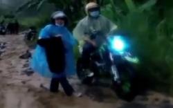 Video Jalan PLN Mirip Sungai Berbatu Peninggalan Proyek Saguling KBB Viral di Medsos<