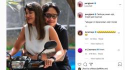Heboh, Gofar Hilman Peluk Mesra Luna Maya di Atas Motor
