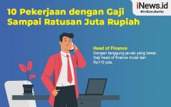 Infografis 10 Pekerjaan dengan Gaji Ratusan Juta Rupiah