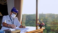 Potret Menparekraf Sandiaga Uno Work from Bali