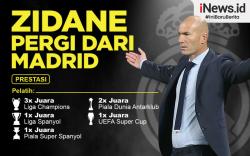 Infografis Zinedine Zidane Tinggalkan Real Madrid