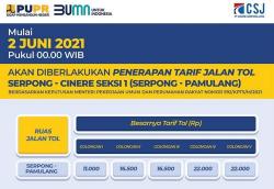 Mulai 2 Juni, CSJ Berlakukan Tarif Tol Serpong-Pamulang