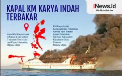 Kapal KM Karya Indah Terbakar