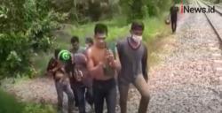 Video Aksi Kejar-kejaran Warnai Penggerebekan Kampung Narkoba di Deliserdang