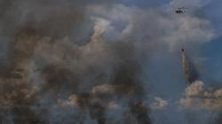 Helikopter BNPB Dikerahkan Padamkan Kebakaran Lahan di Ogan Ilir