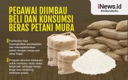 Infografis Pegawai Diimbau Beli dan Konsumsi Beras Petani Muba<
