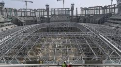 Proyek Jakarta International Stadium Memasuki Proses Pemasangan Rangka Atap