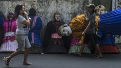 Kerajinan Ondel-Ondel untuk Hiasan, Dijual Rp2,5 Juta per Pasang